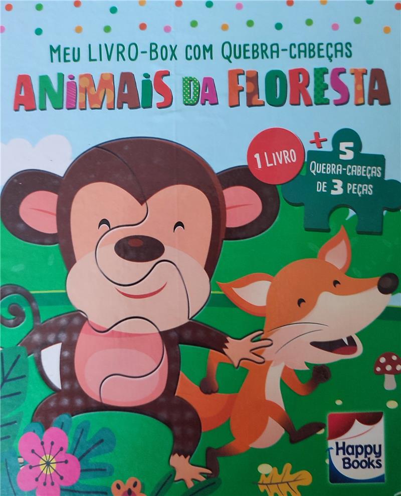 BOX COM QUEBRA CABEAS - ANIMAIS DA FLORESTA