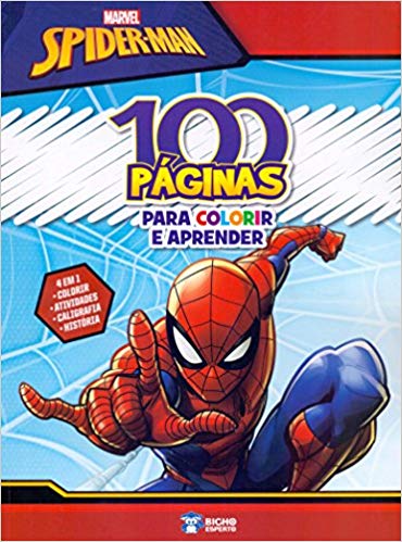 100 PGINAS PARA COLORIR E APRENDER -  MARVEL SPIDER - MAN